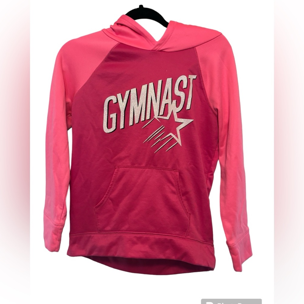 Justice Hot pink gymnast hoodie.